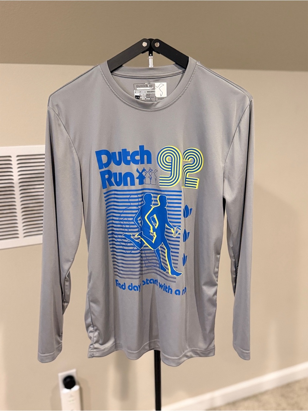 Authentic Limited Release Dutch Bros Long-Sleeve Performance Shirt - Gray/Blue